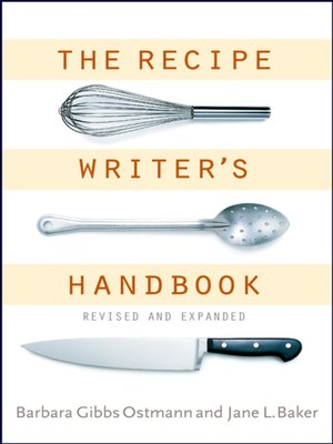 cover image of The Recipe Writer's Handbook